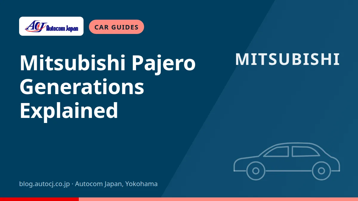 Mitsubishi Pajero Generations Explained